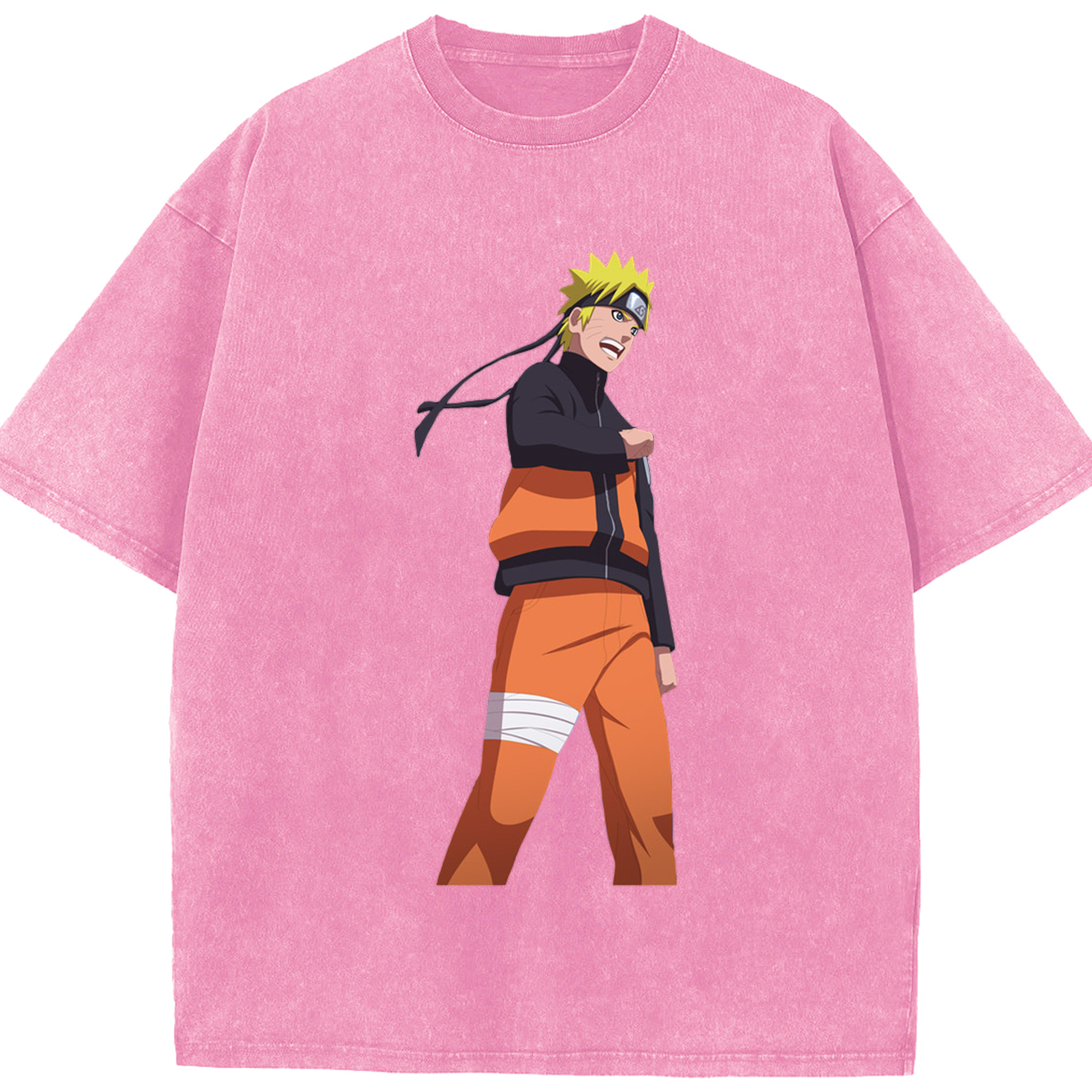 （画像用） NARUTO -ナルト- うずまき ナルト Uzumaki Naruto 綿100% ヴィンテージ風 半袖Tシャツ（フロントプリント）
